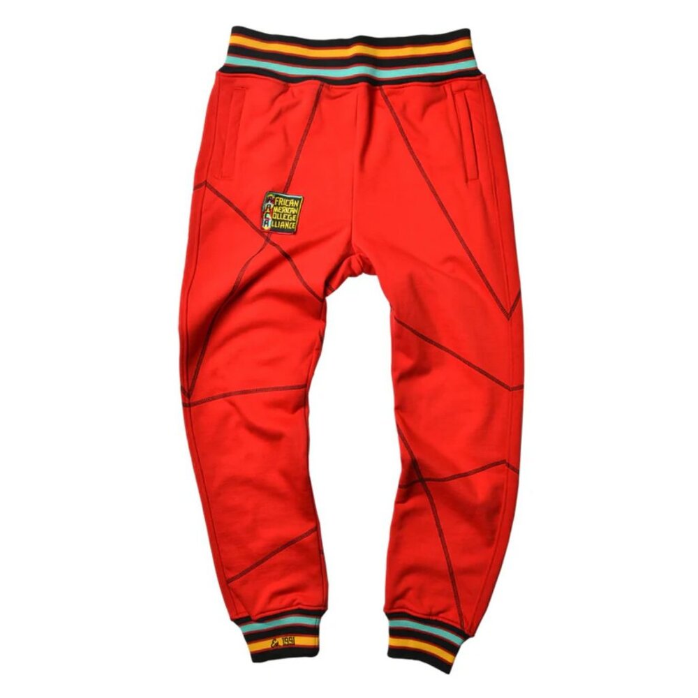 AACA Original Stitched Sweatpants Red/Black Black College Style
